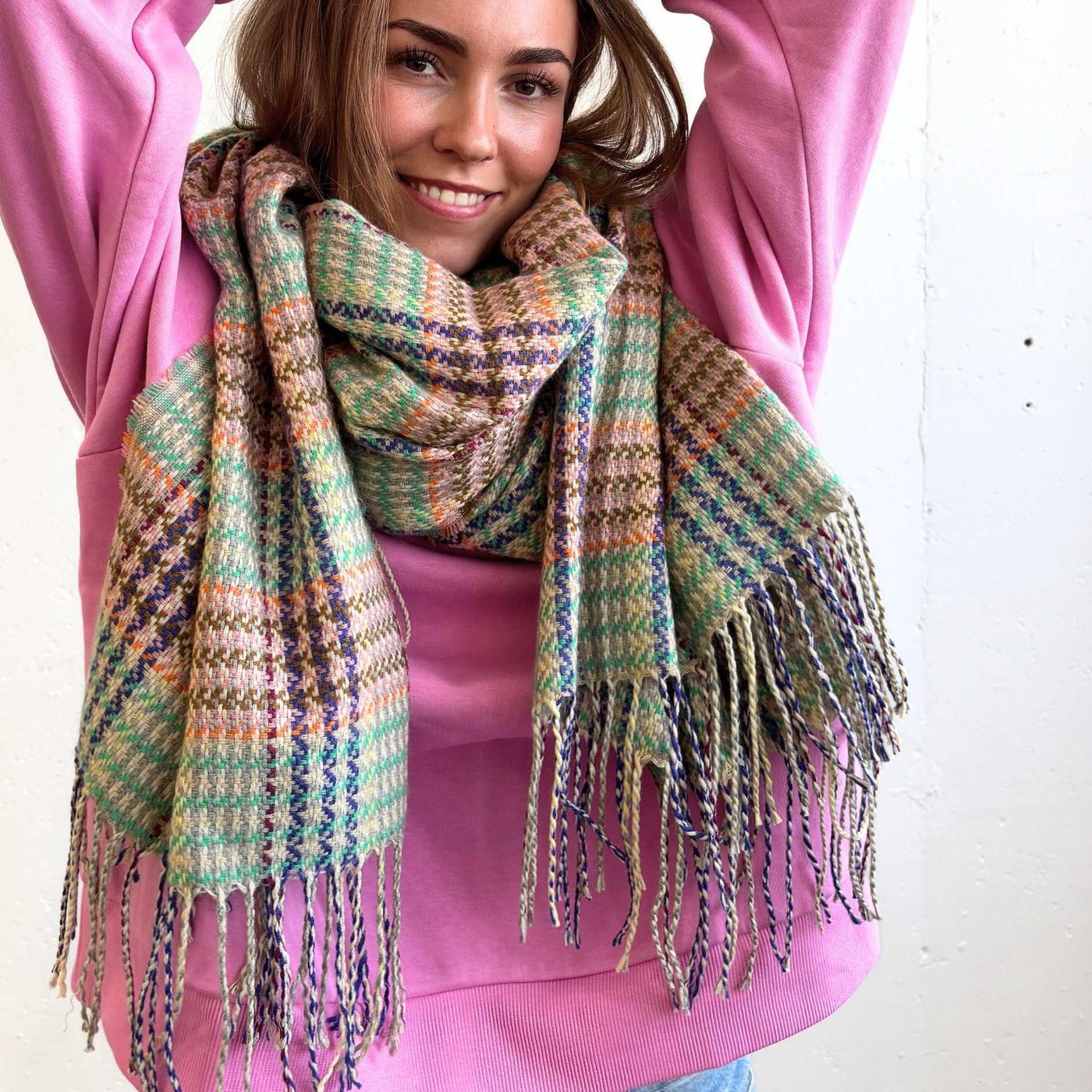 Morild Ruth skjerf med refleks, sand