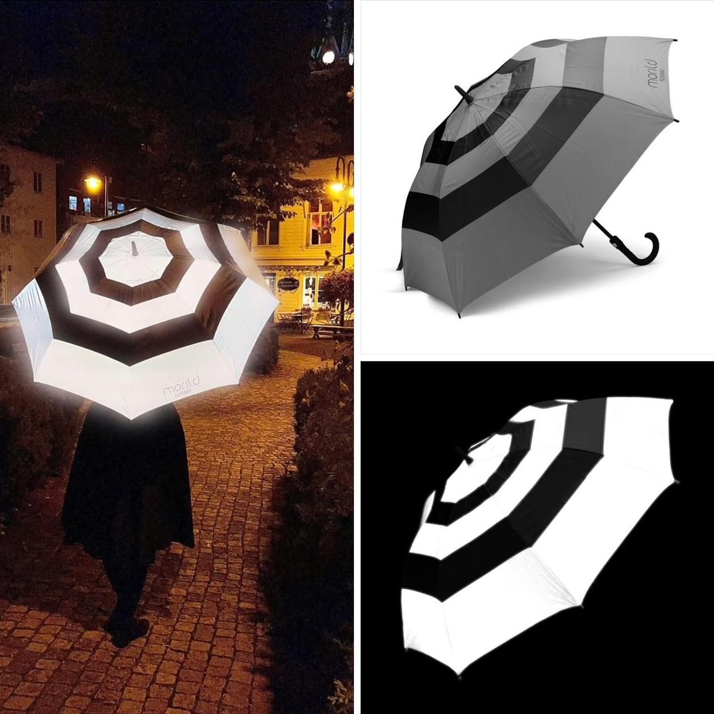 Morild Skur Paraply med refleks, 105 cm 