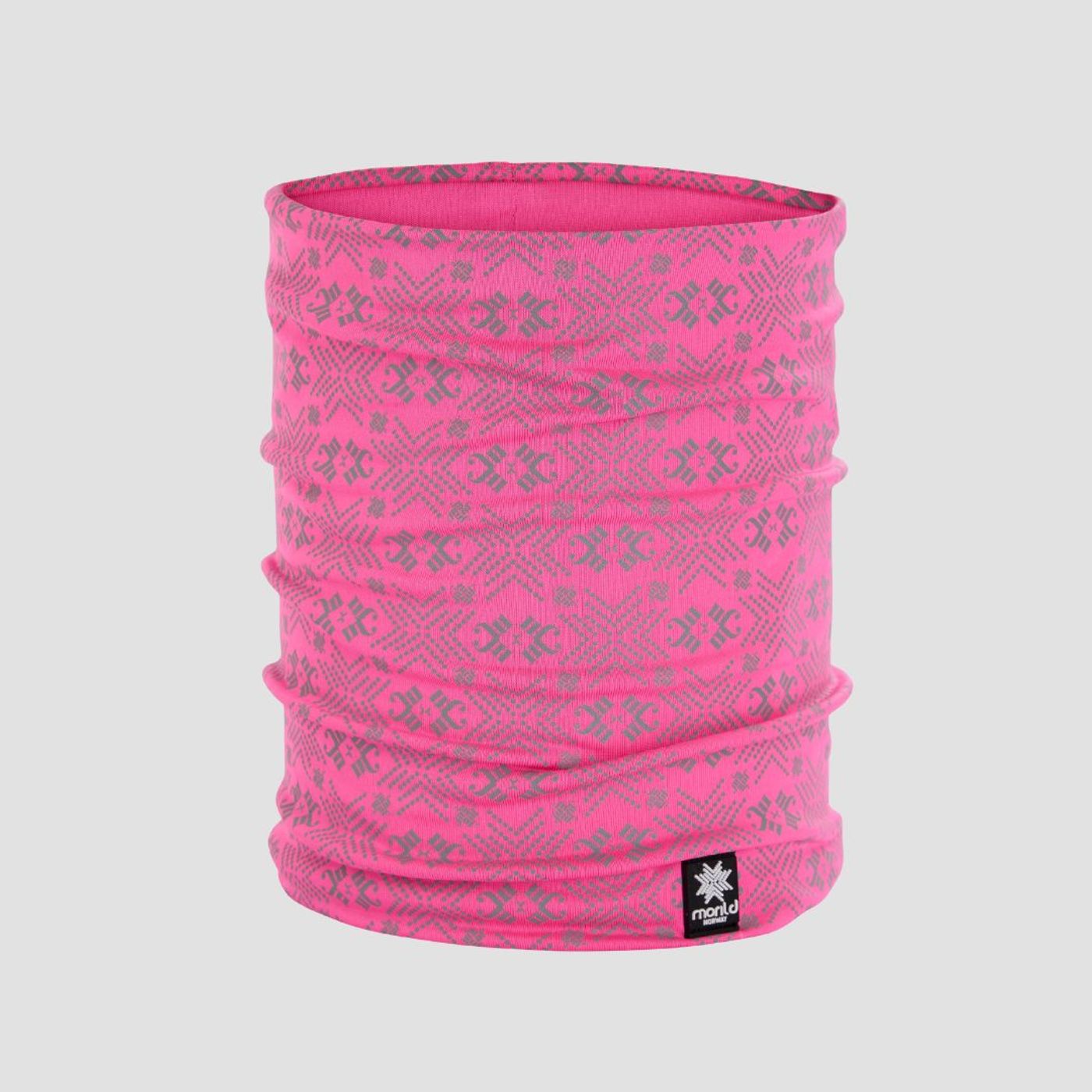 Morild Glitre resirkulert hals med refleks, neon rosa