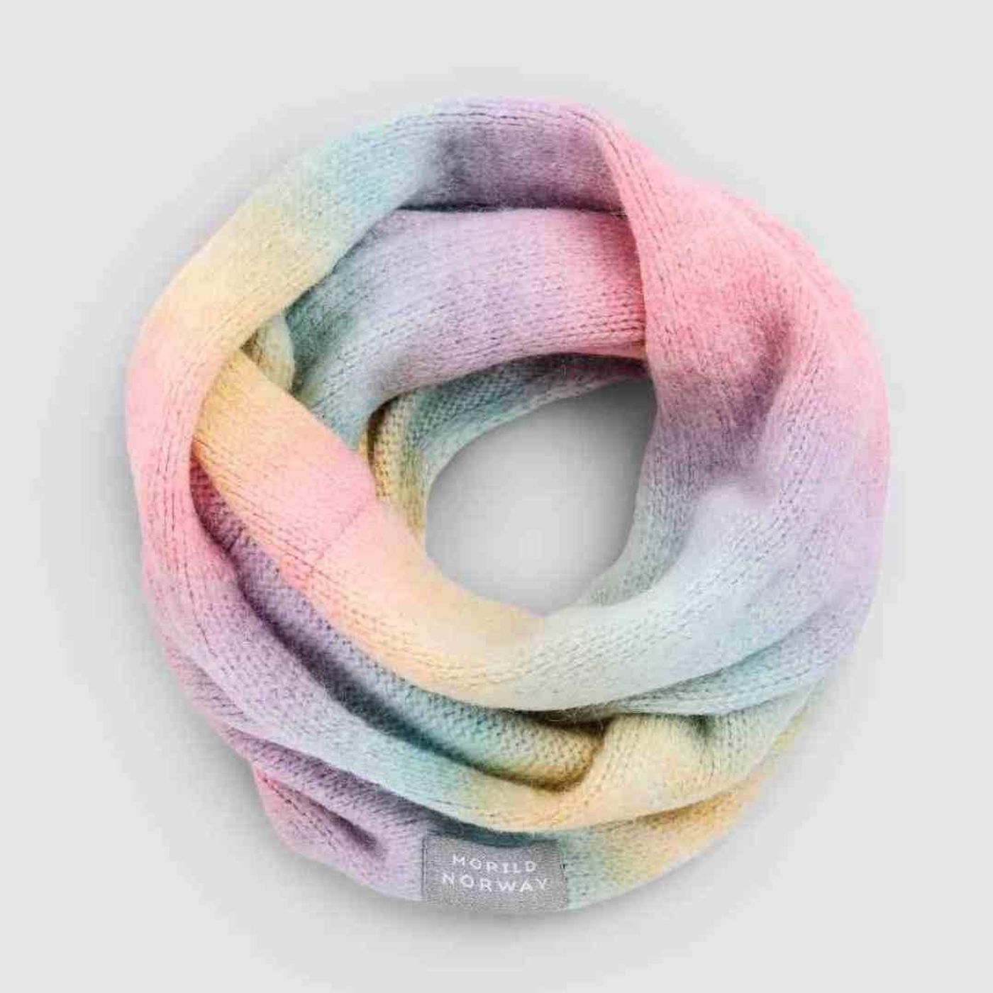 Morild Fiol Loop Skjerf med refleks, regnbue