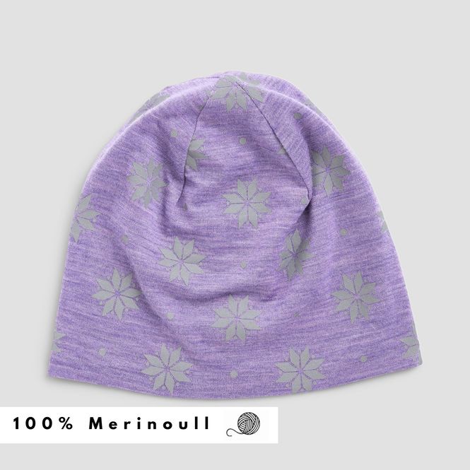 Hovedbilde Morild Krystall ull-lue med refleks, Lavendel - ...