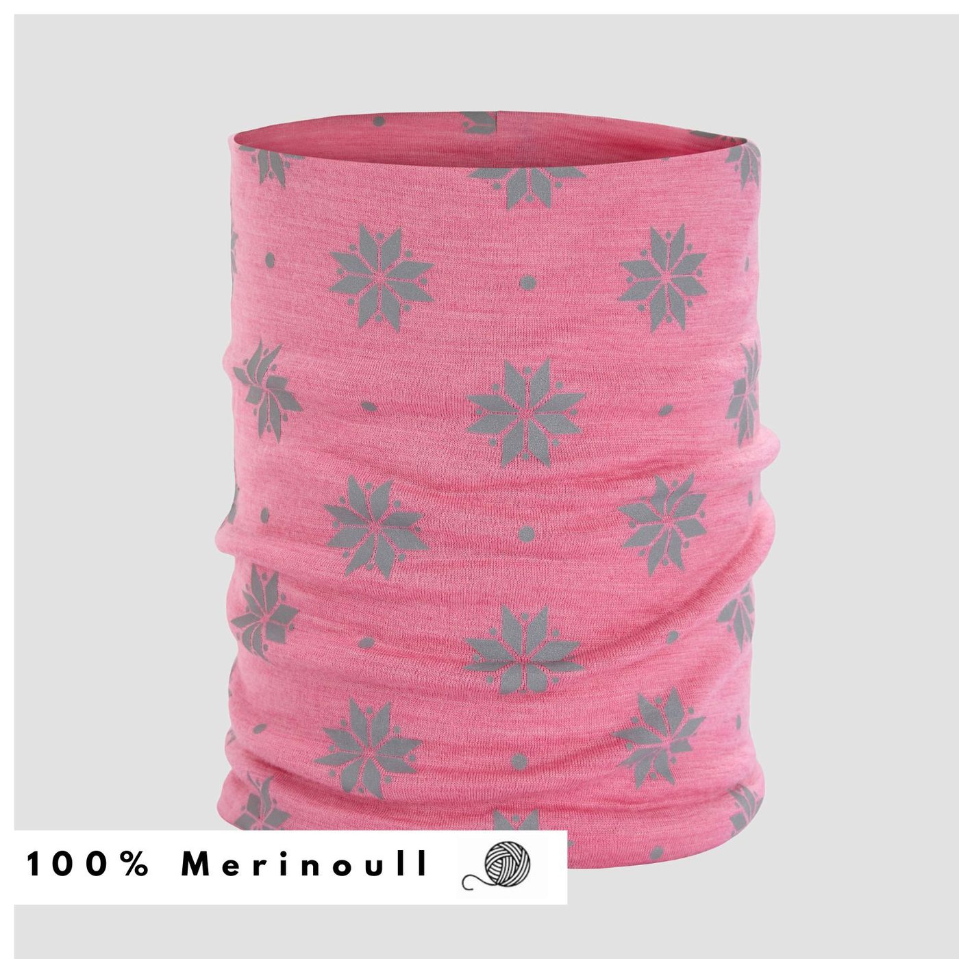 Morild Krystall ull-hals med refleks, rosa - Outlet