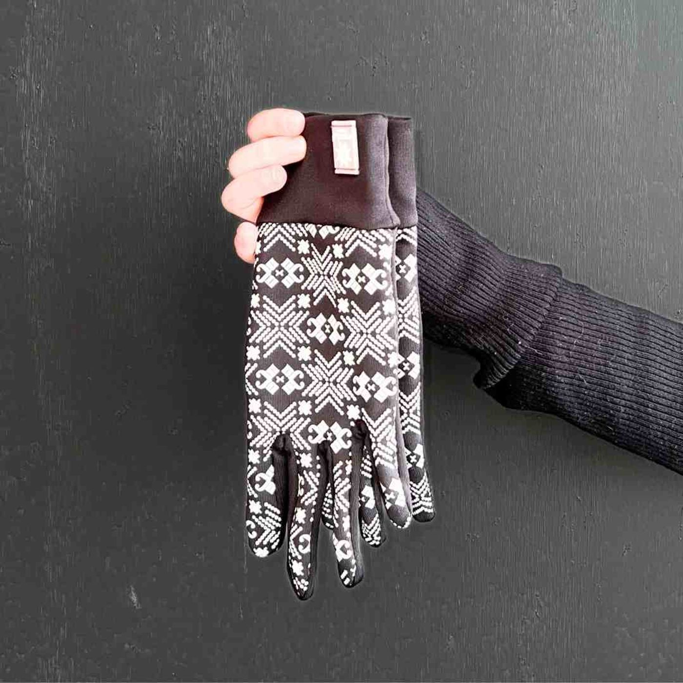 Morild Glitre Junior hansker med refleks, sort