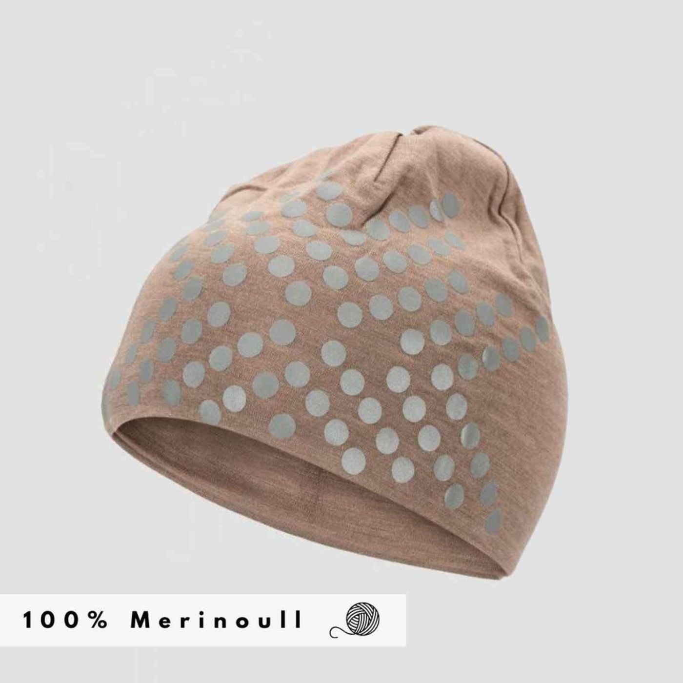 Morild Sølvfaks lue med refleks, brun