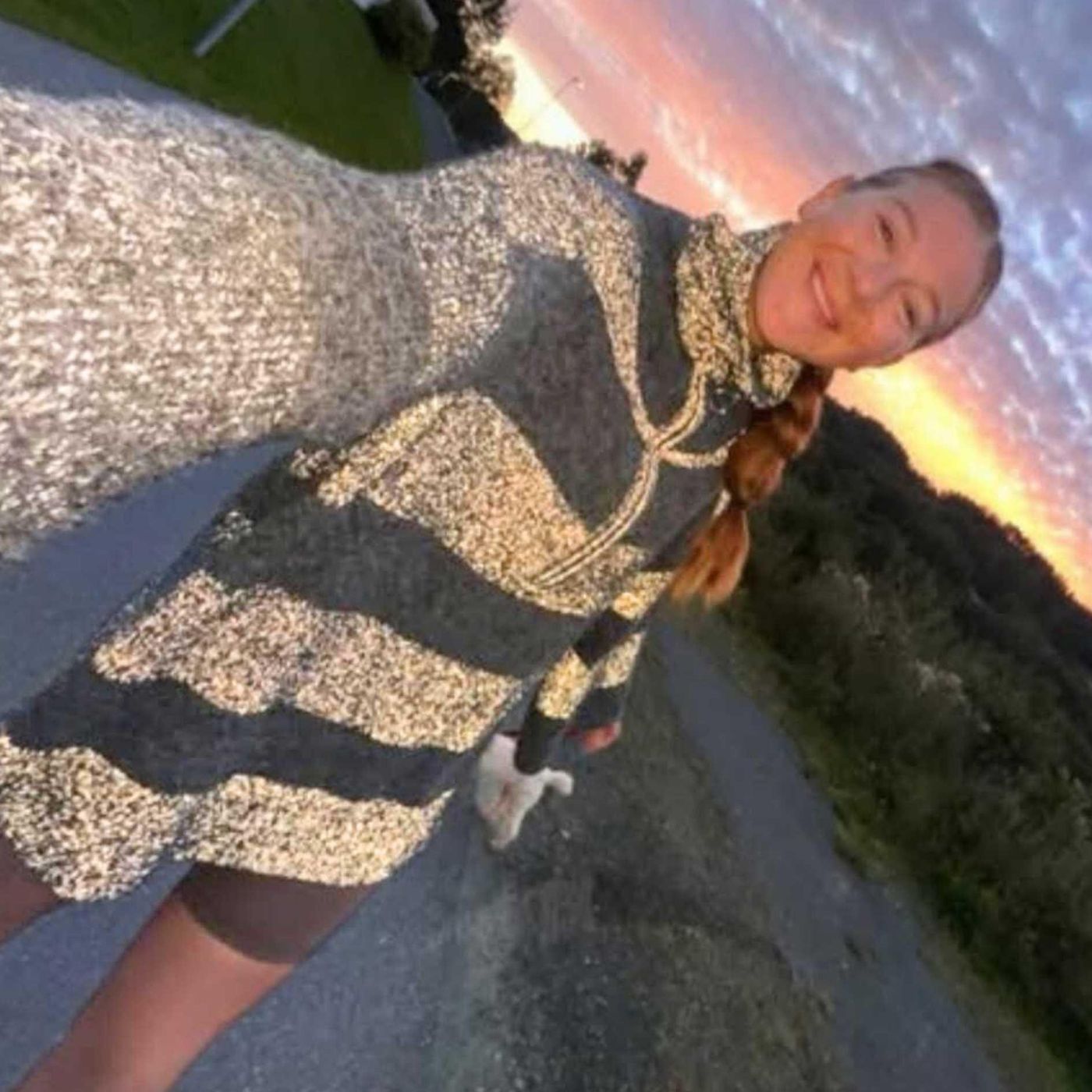 Morild Sine Zip Knit med refleks, lys grå