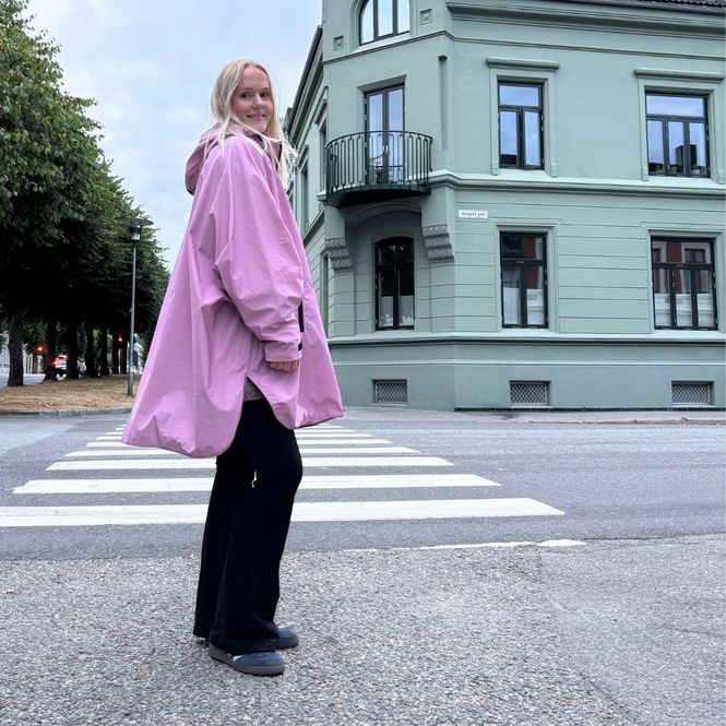 Hovedbilde Morild Magi Poncho med refleks, lavendel