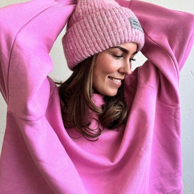 Hovedbilde Morild Bibbi Lue med refleks, pale pink