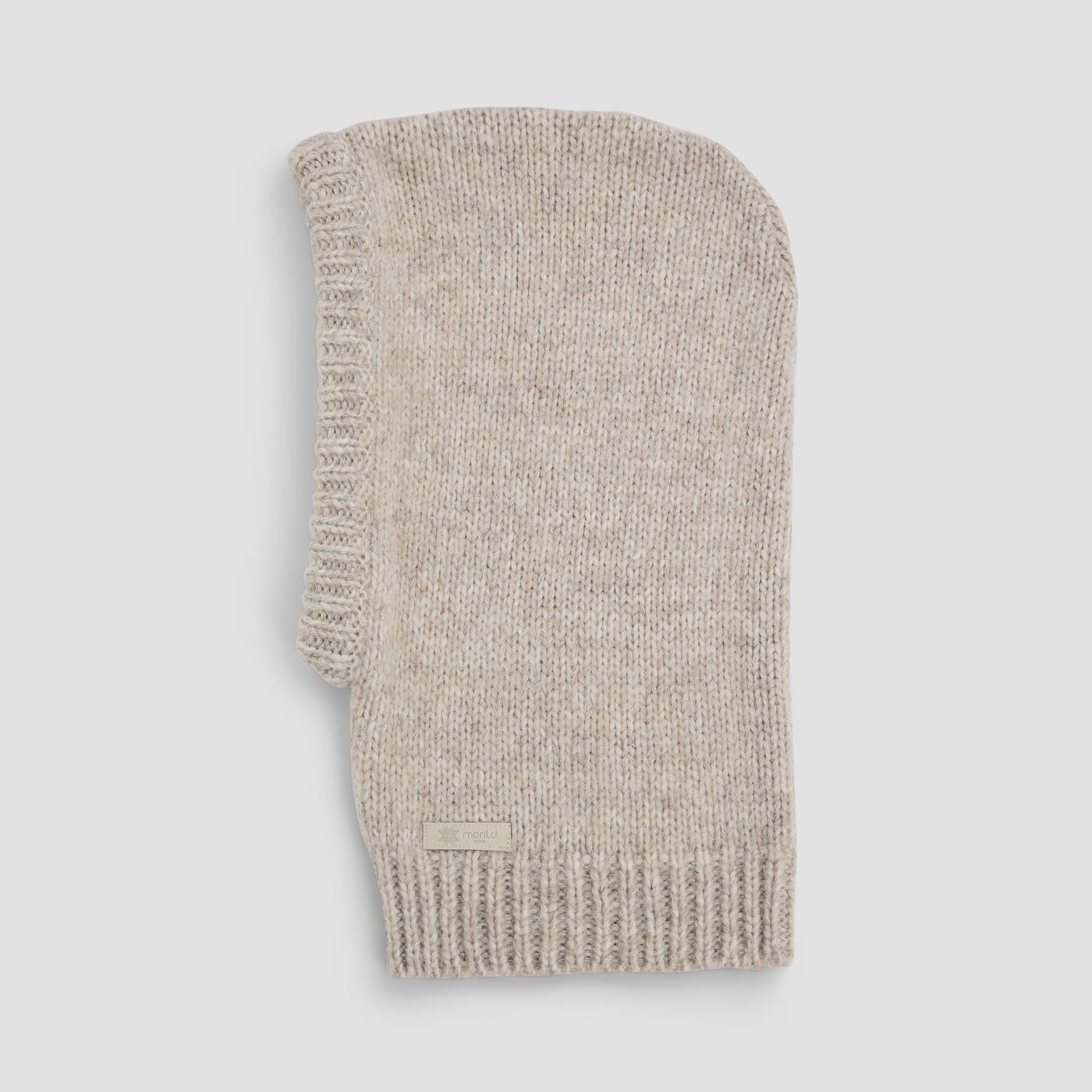 Morild Lun Knit hood med refleks, sand - Outlet 