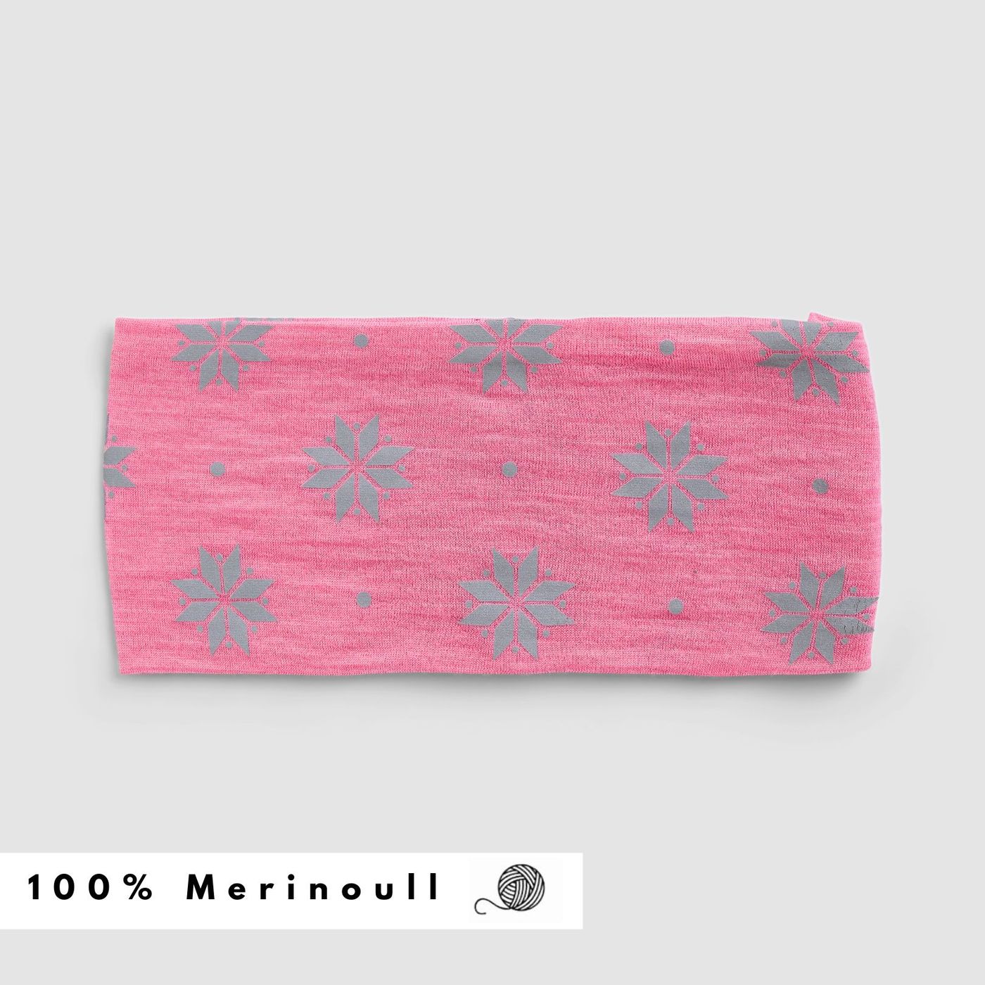 Morild Krystall ull-pannebånd med refleks, Rosa -  Outlet