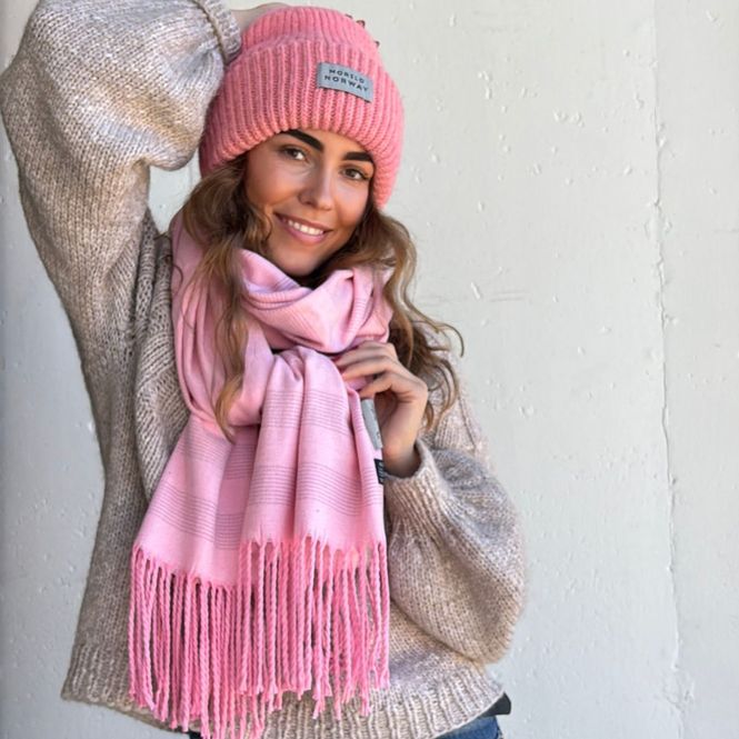 Hovedbilde Morild Bibbi Lue med refleks, pink