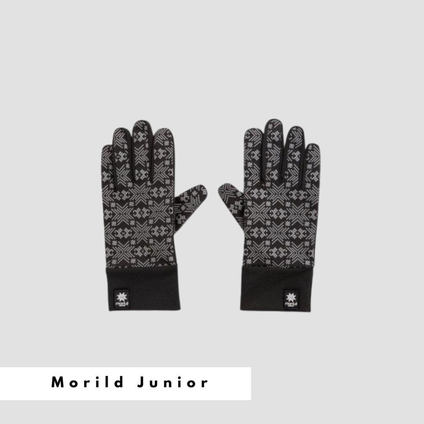 Morild Glitre Junior hansker med refleks, sort