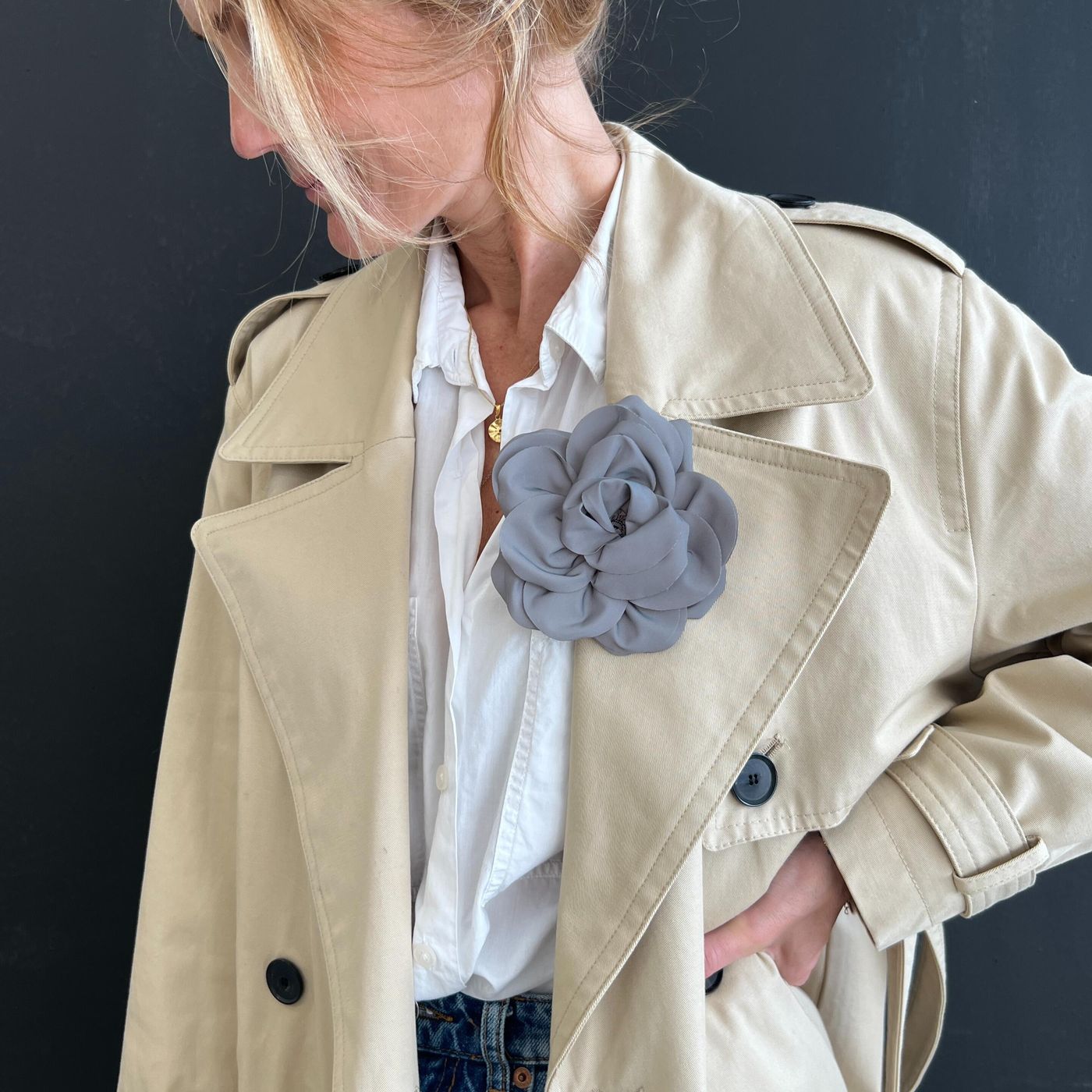 Morild Blomst med refleks, sølv