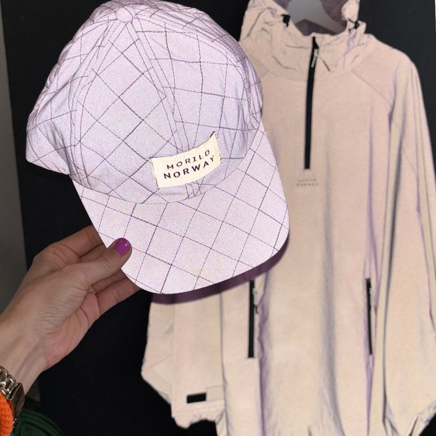 Morild Magi Caps med refleks, lavendel