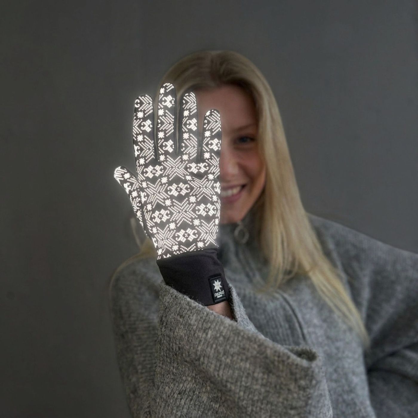 Morild Glitre resirkulert hanske med refleks, royal blå
