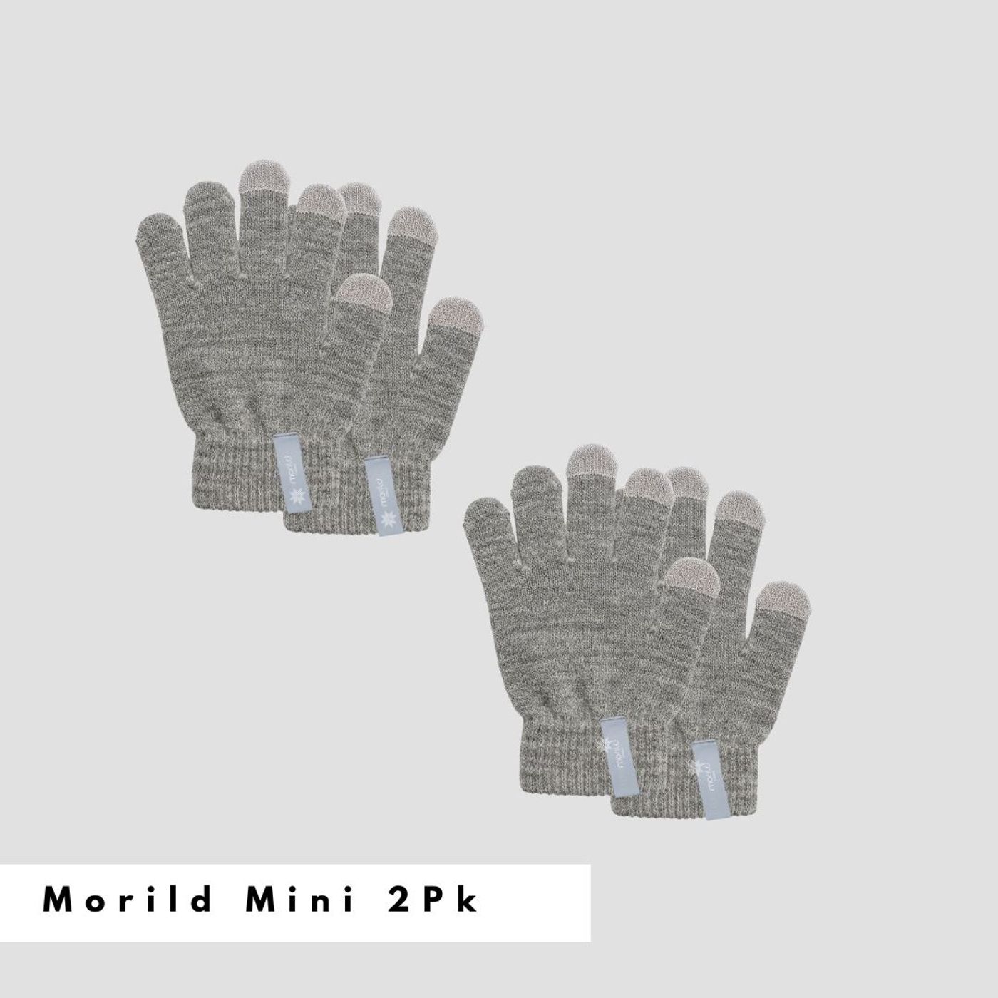 Morild Mini Magic votter 2-pk med refleks, grå