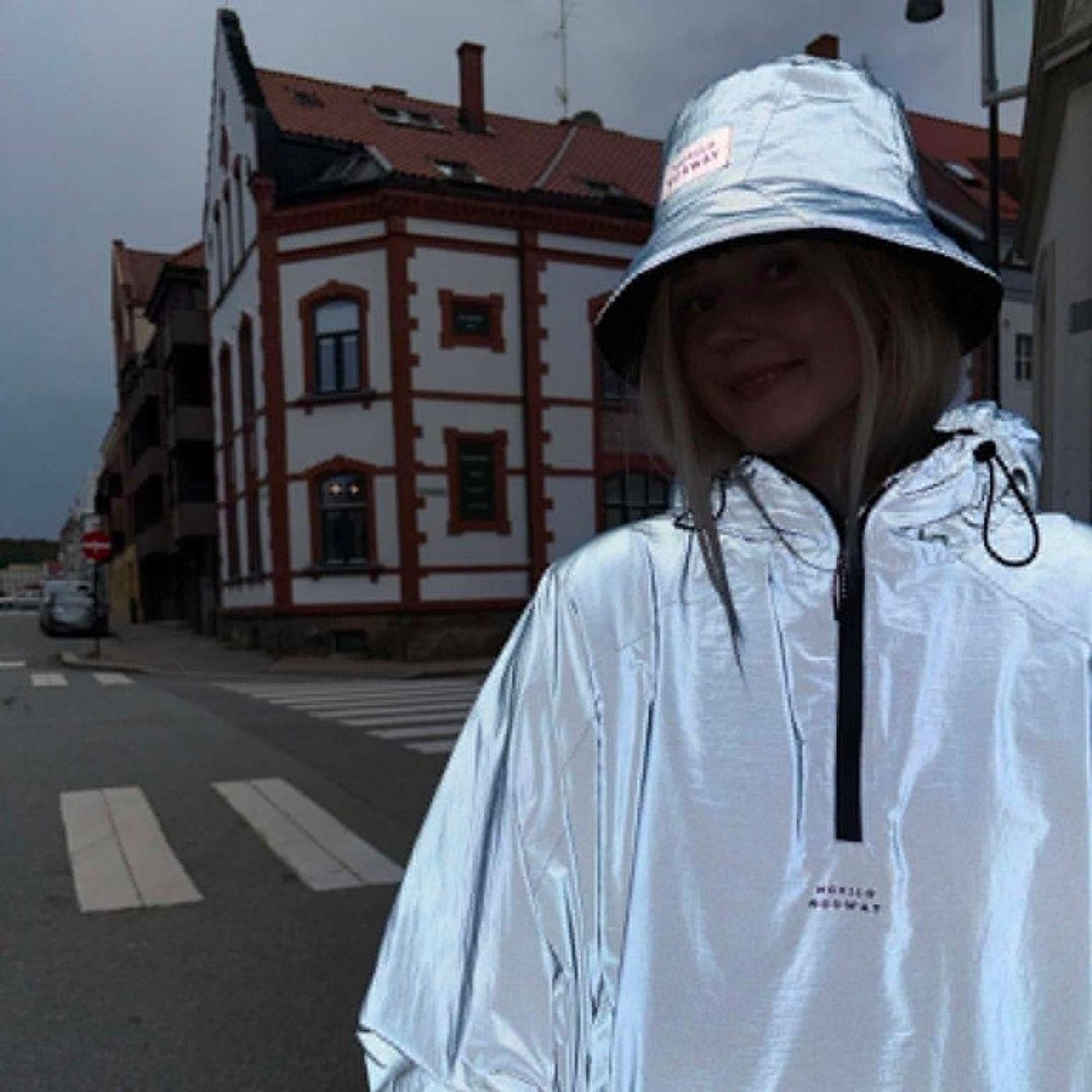 Morild Magi Poncho med refleks, blå