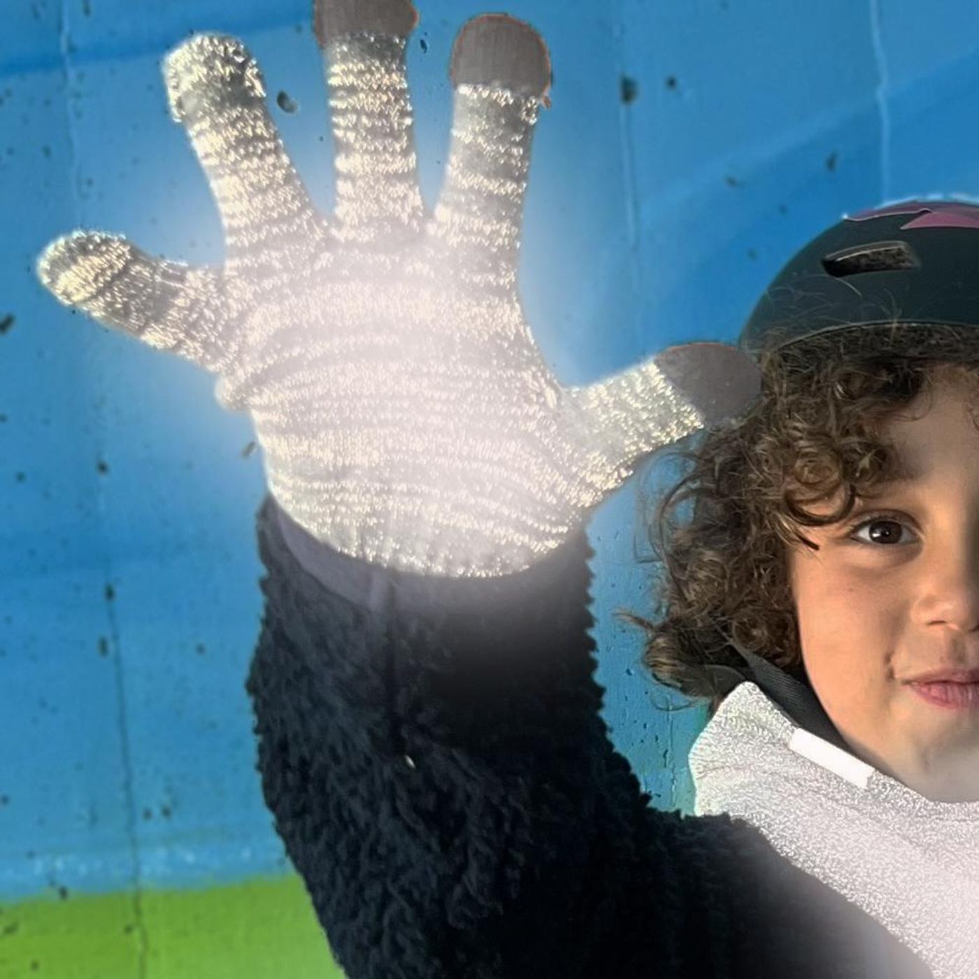 Morild Grid fingervanter med refleks 2-pk, grå