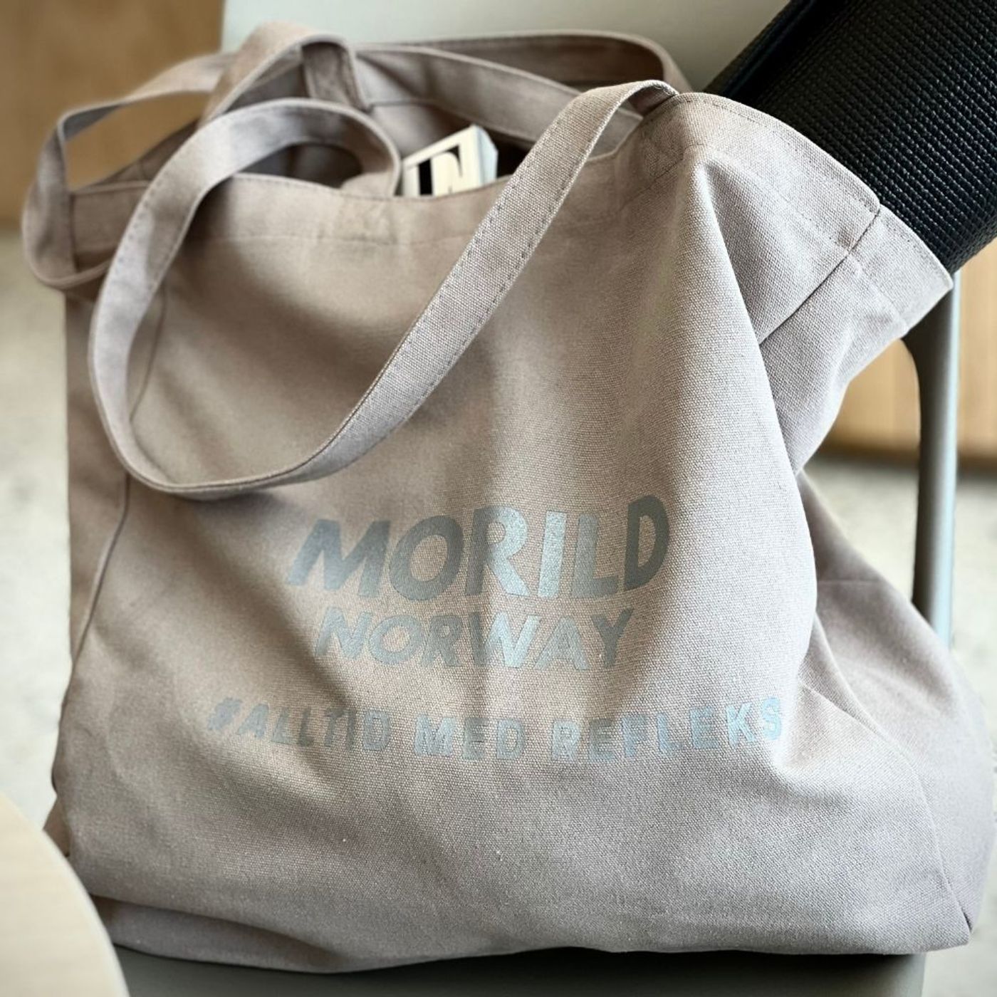Morild Cotton Shopper med refleks, sand
