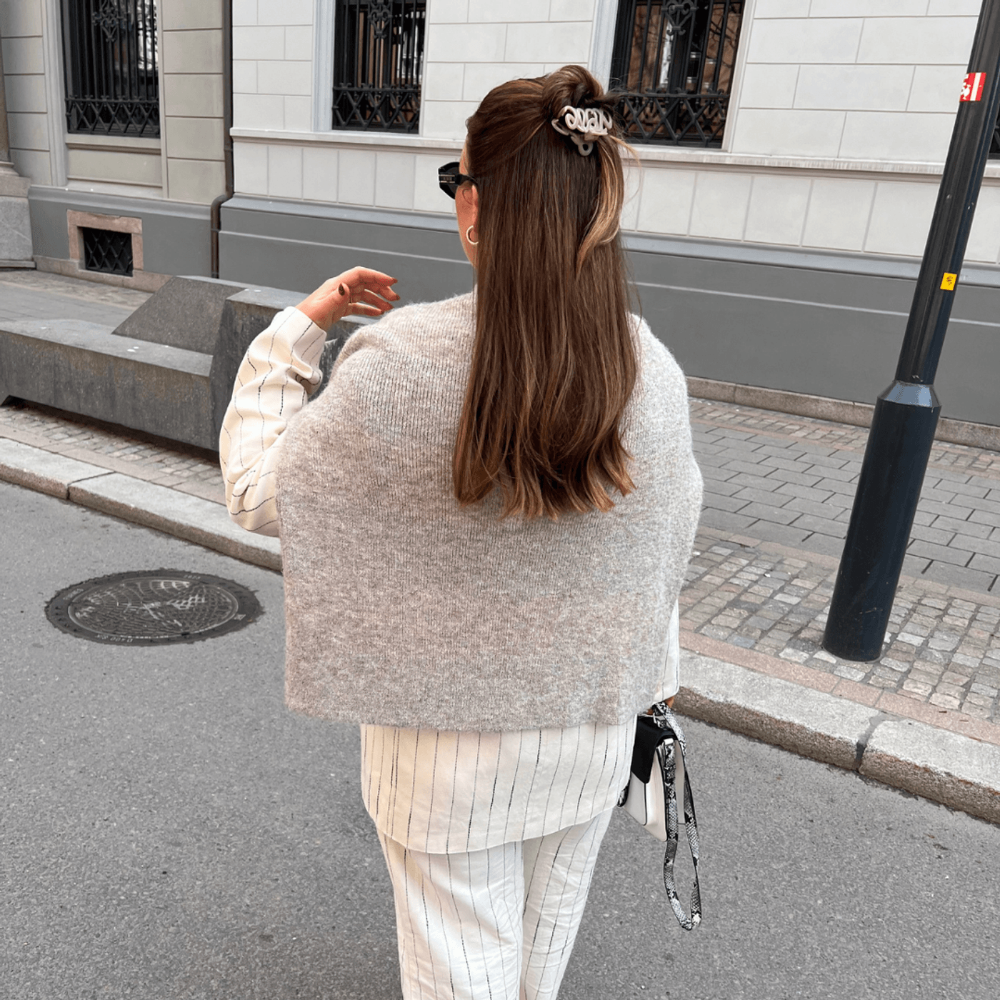 Morild Mica Zip Knit med refleks, sand