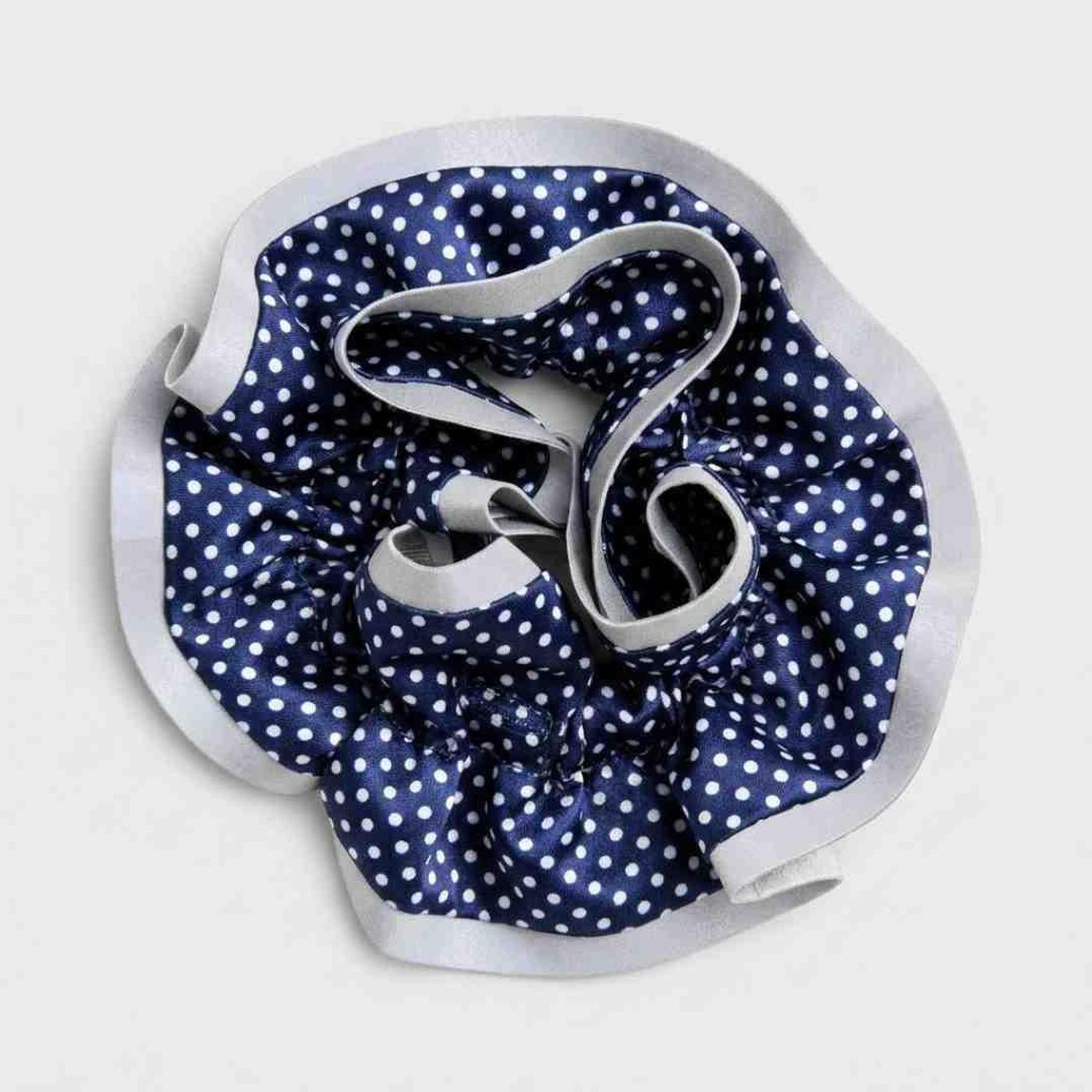 Morild Volang Scrunchie med refleks, blå/sølv